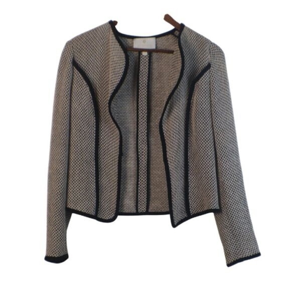 Etcetera Size 6 Cotton Crochet Open Knit Office Blazer Cardigan Contemporary - Picture 10 of 12